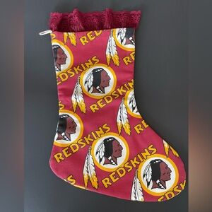 Handmade 15.5" Christmas Stocking - Theme Of Washington Redskins